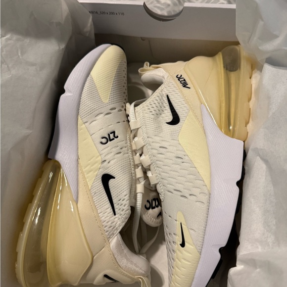 Nike Shoes - Nike Air Max 270 Beige and Black Sneakers